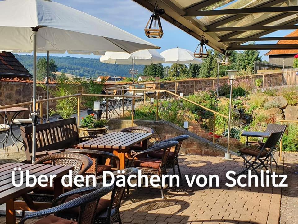 Hotel & Cafe Schachtenburg Schlitz Exterior foto